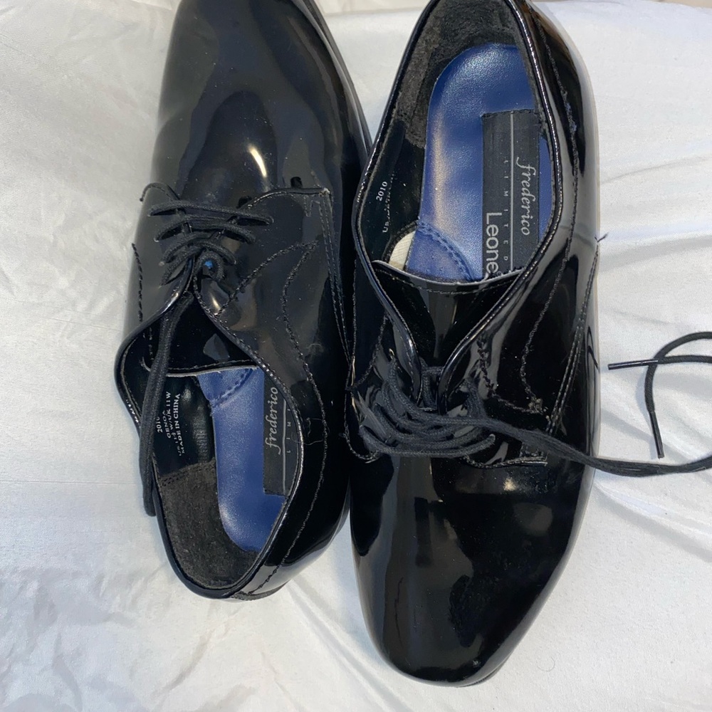 Black Patent Leather Men's Oxfords